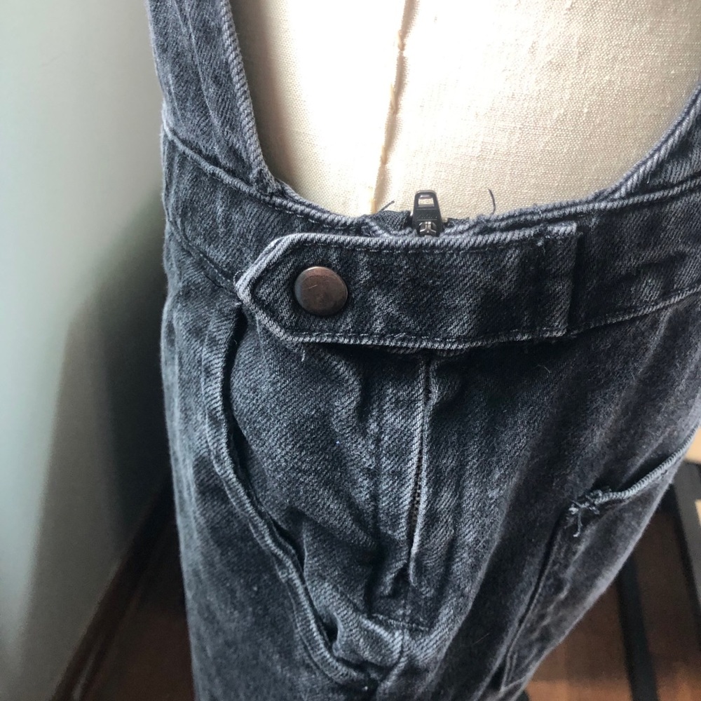 Topshop Black Denim Overalls - Picture 8 of 11